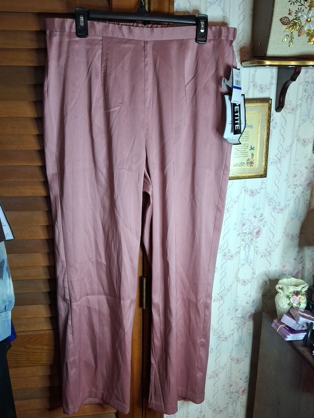 Alex Evenings Dusty Rose Wide-Leg Pull-On Pants Petite XL NWT